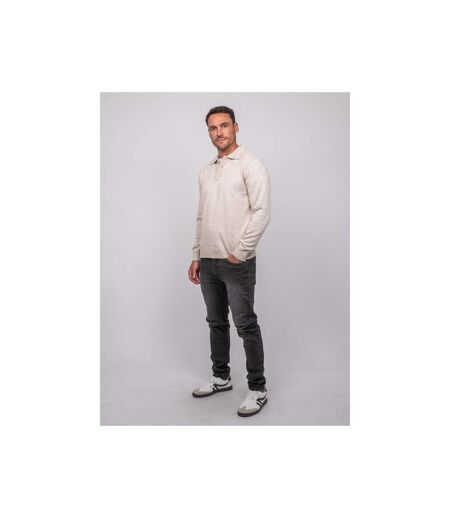 Pull polo maille douce chinée LUBACAT