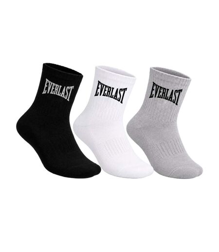 Lot de 6 paires de chaussettes noires/grises/blanches homme everlast el062