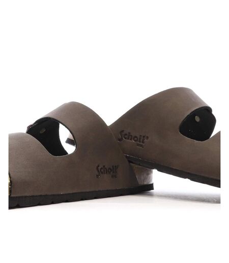 Sandales marrons lisses homme schott arthur