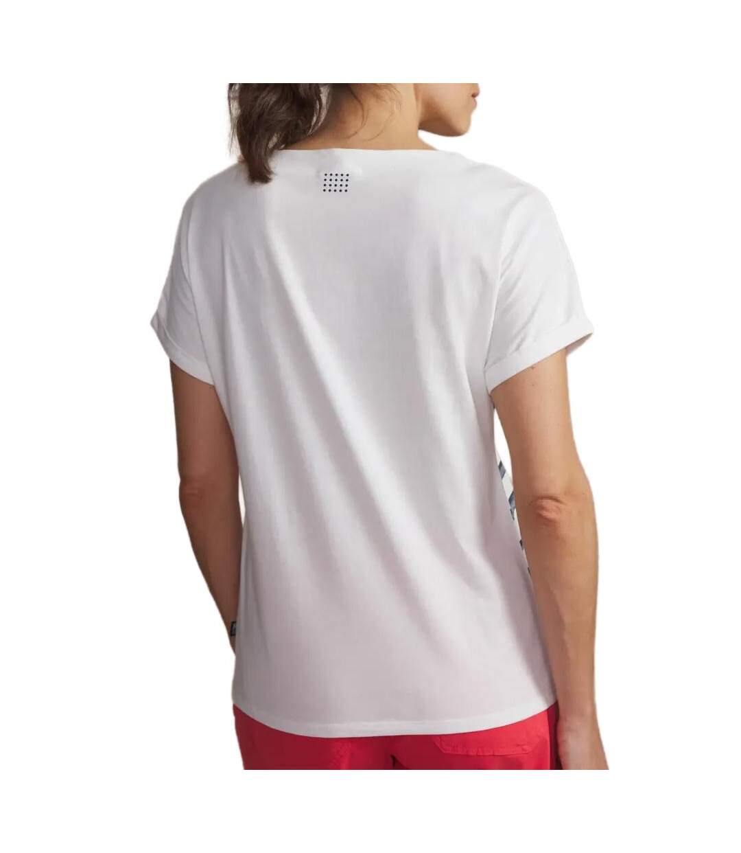 T-Shirt blanc/marine femme tbs oxanatee-2