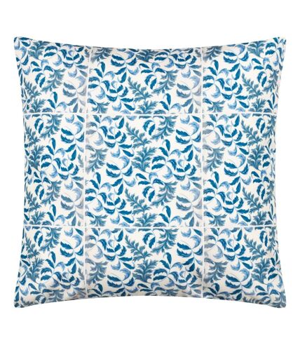 Paoletti Minton Tile Outdoor Cushion Cover (Blue) (55cm x 55cm) - UTRV3118