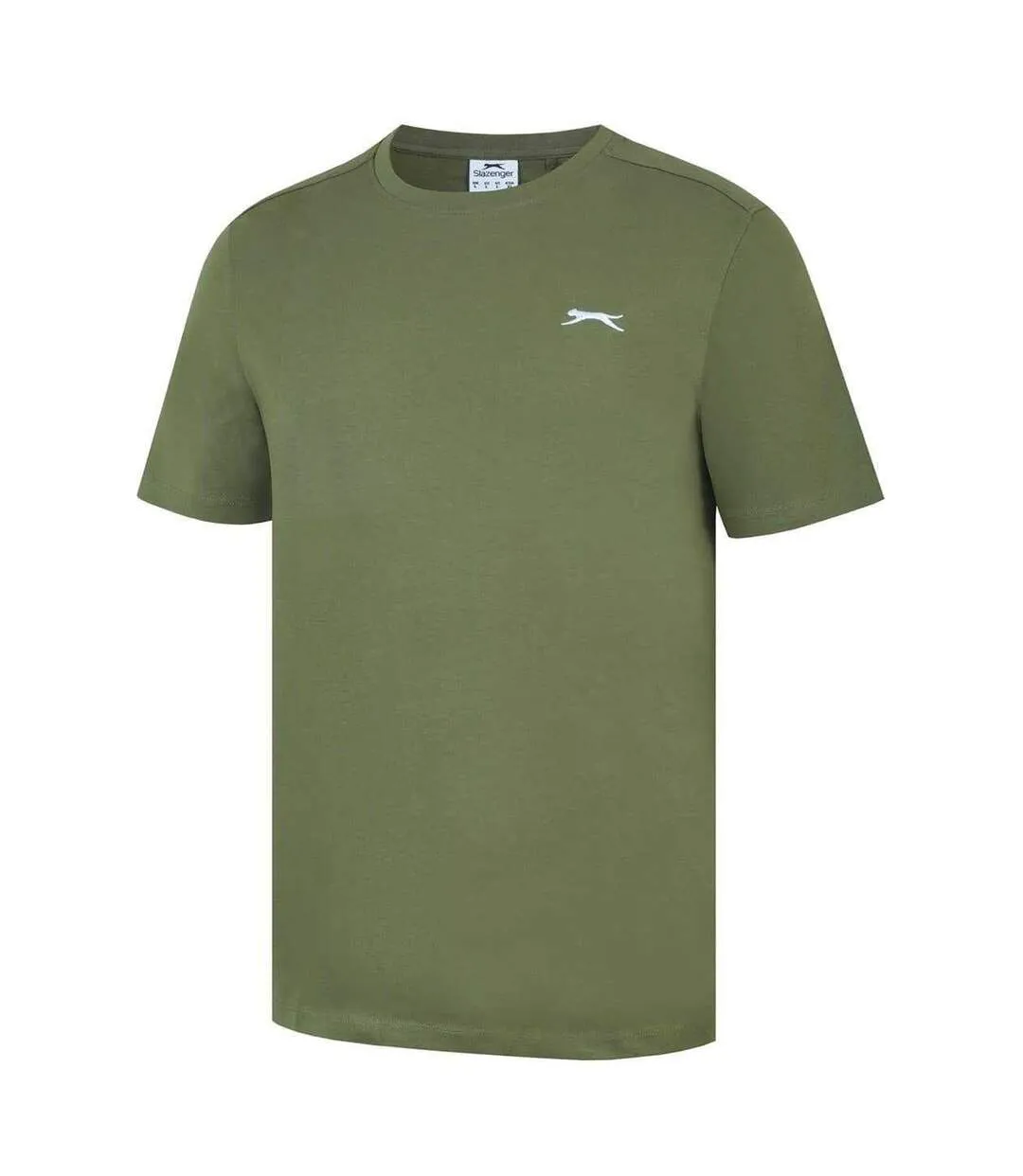 T-shirt Motif/style Logo 3d Homme Kaki Slazenger-3
