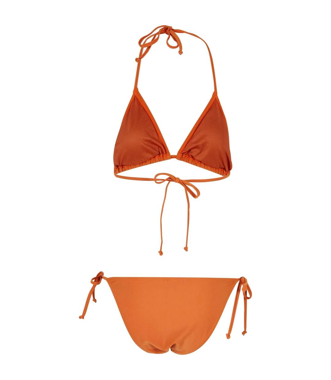 Maillot De Bain 2 Pièces Motif/style Triangle Femme Vieux Orange Urban Classics-2