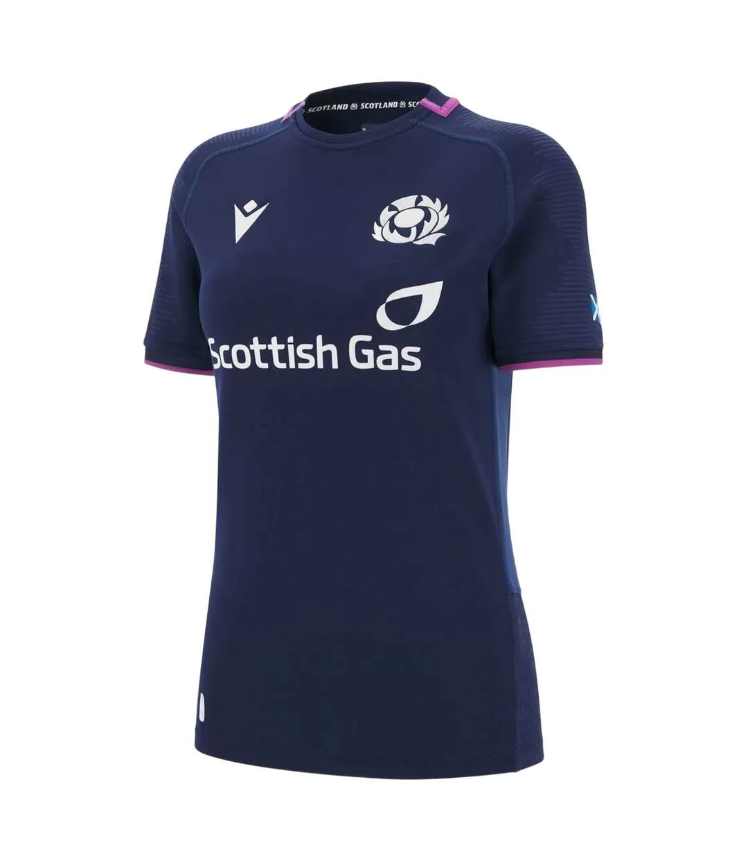 Womens/ladies 2025/2026 Crest Rugby Shirt Navy Scotland RU-1