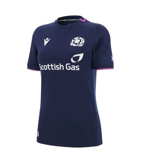 Womens/ladies 2025/2026 Crest Rugby Shirt Navy Scotland RU