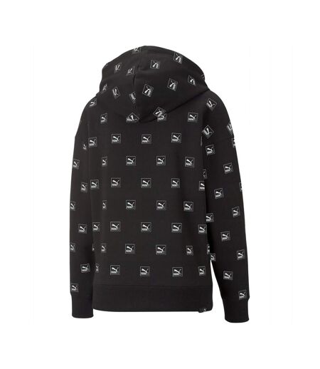 Sweat À Capuche Motif/style Imprimé Intégral Love Femme Noir Puma