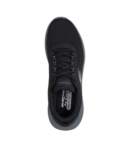 Mens Go Run Consistent Mesh Low Trainers Black Charcoal Skechers