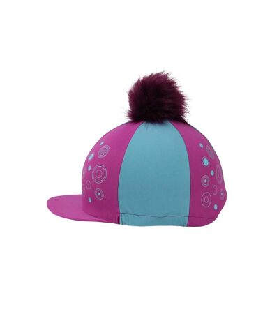 Hy DynaMizs Ecliptic Horse Riding Hat Cover (Plum/Teal)