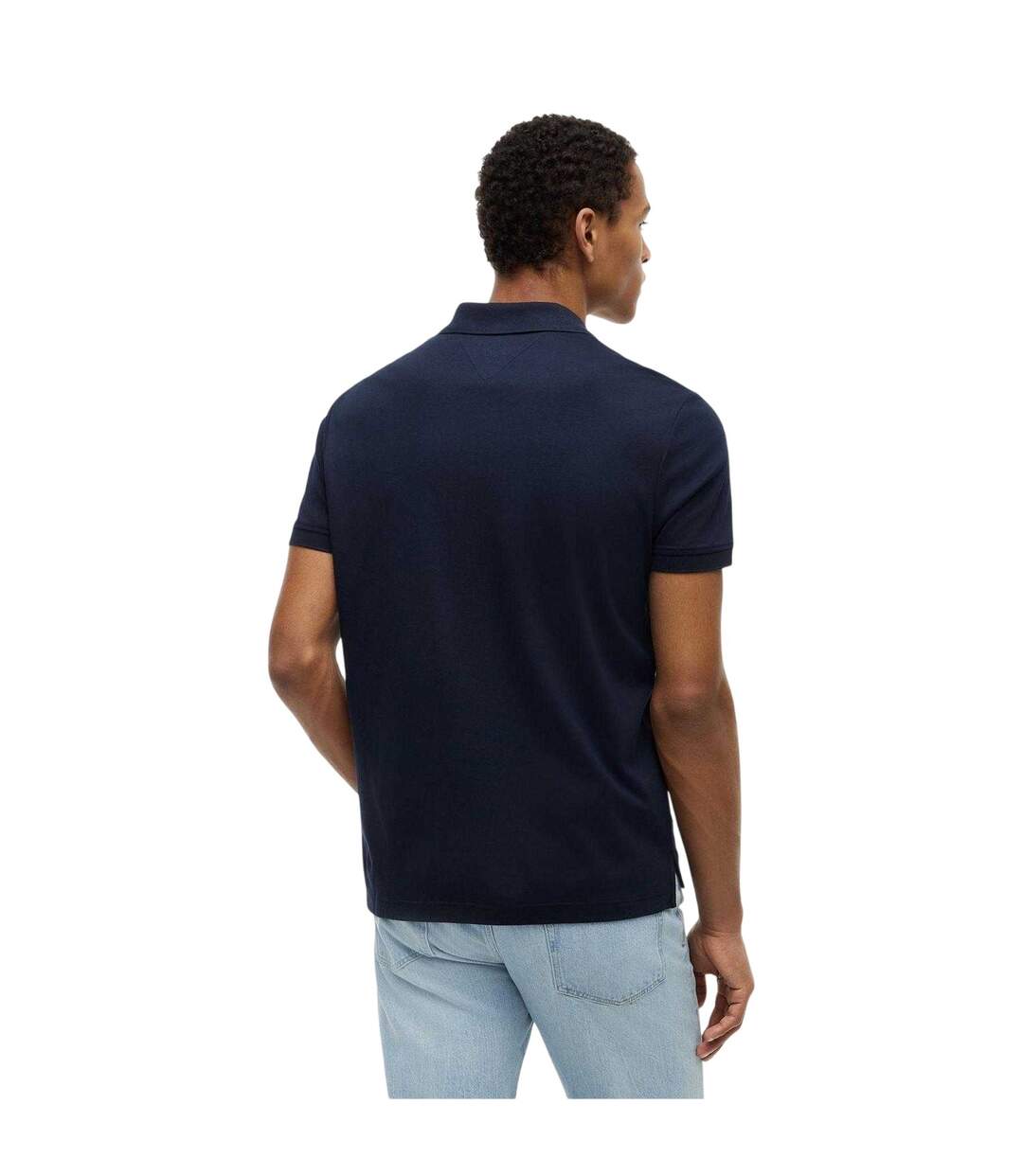 Mens Quarter Zip Regular Polo Shirt Desert Sky Tommy Hilfiger-3