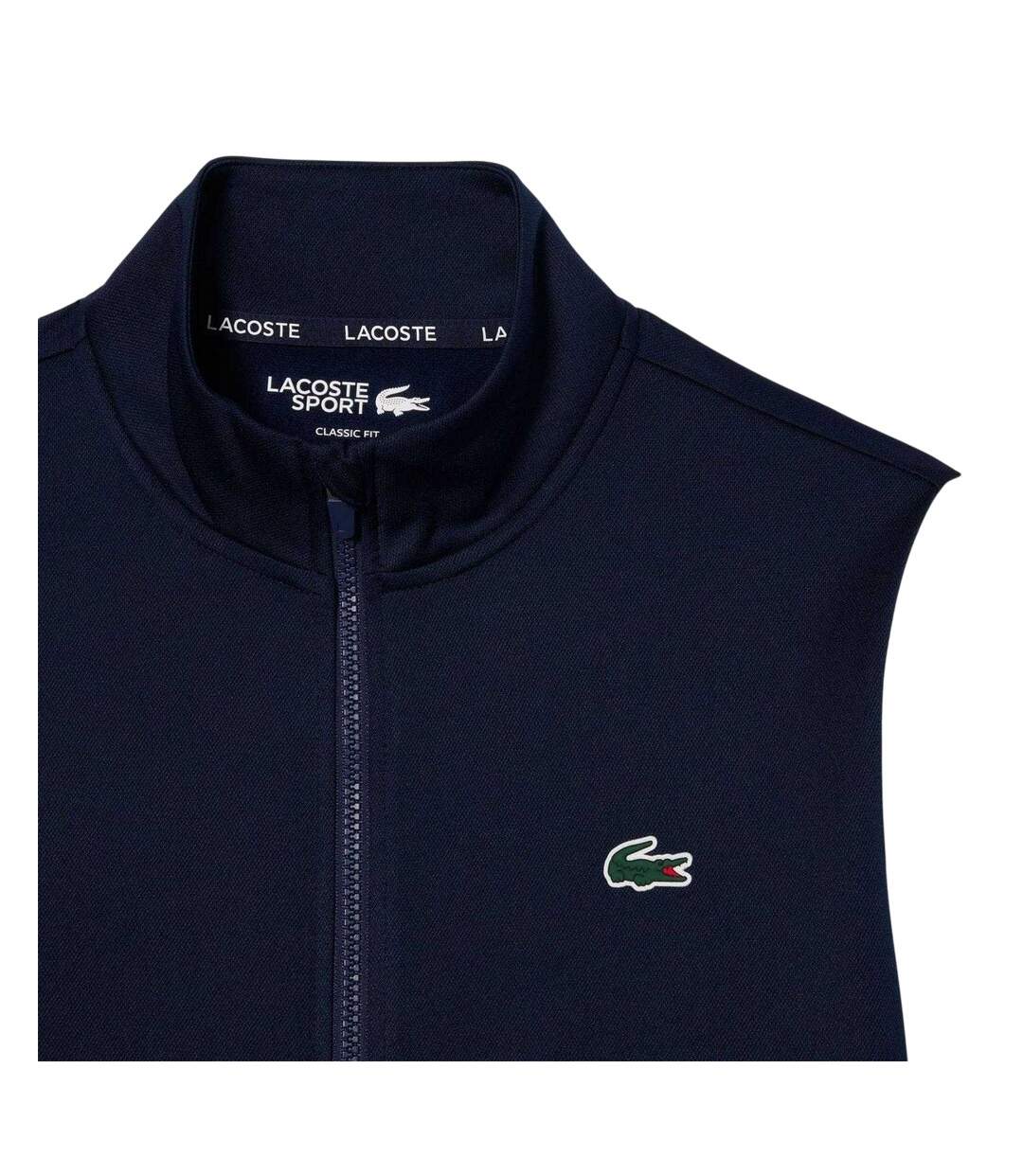 Mens Interlock Full Zip Tennis Sweatshirt Navy White Lacoste-3