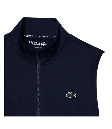 Mens Interlock Full Zip Tennis Sweatshirt Navy White Lacoste