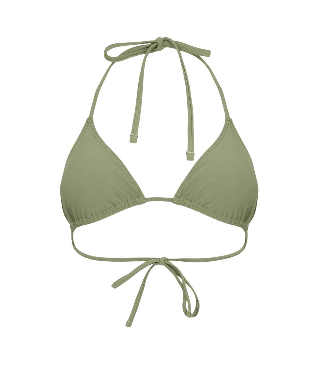 Womens/ladies Triangle Bikini Top Khaki Green Jack Wills-2