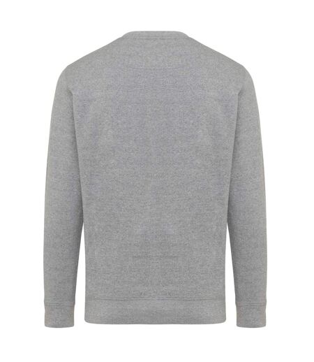 Unisex adult etosha recycled cotton lightweight sweatshirt light heather anthracite Iqoniq