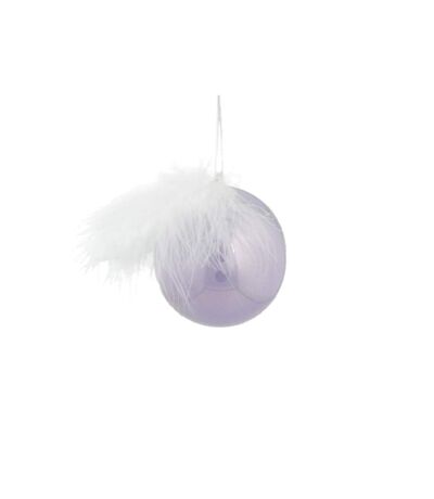 Feather bauble 8cm lilac Davies Products