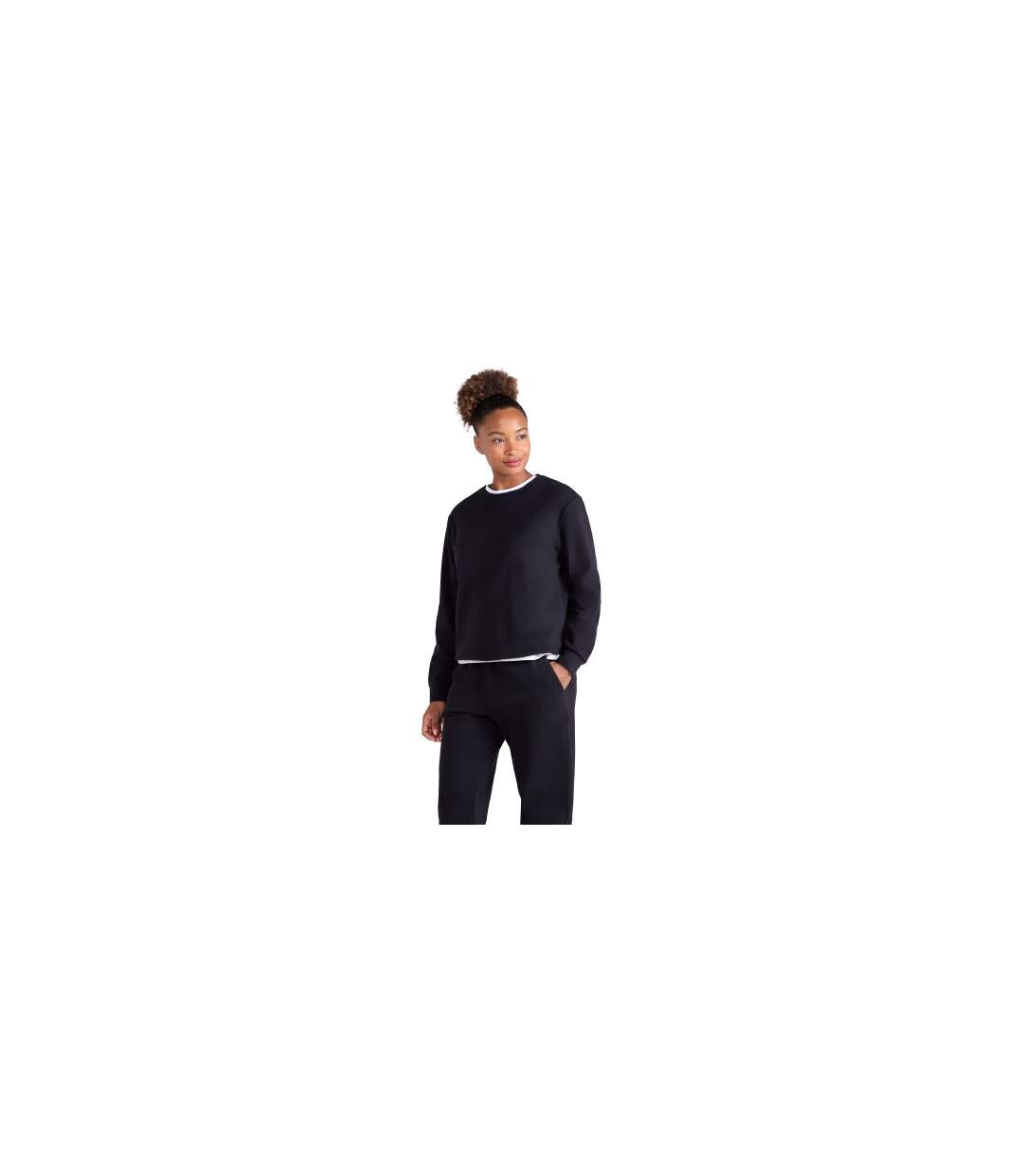 Womens/ladies Strath Melange Supersoft Sweatshirt Black Mountain Warehouse-1