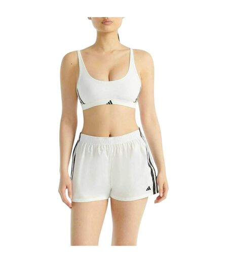 Brassière Motif/style 3 Rayures Essentials Femme Blanc Adidas