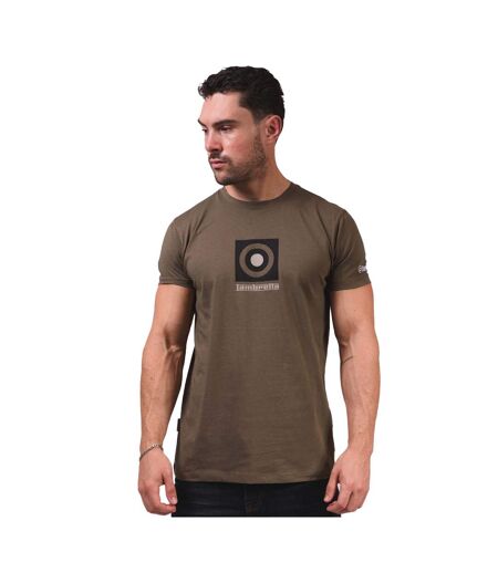 T-shirt Motif/style Logo Rectangulaire Homme Vert Kaki Lambretta