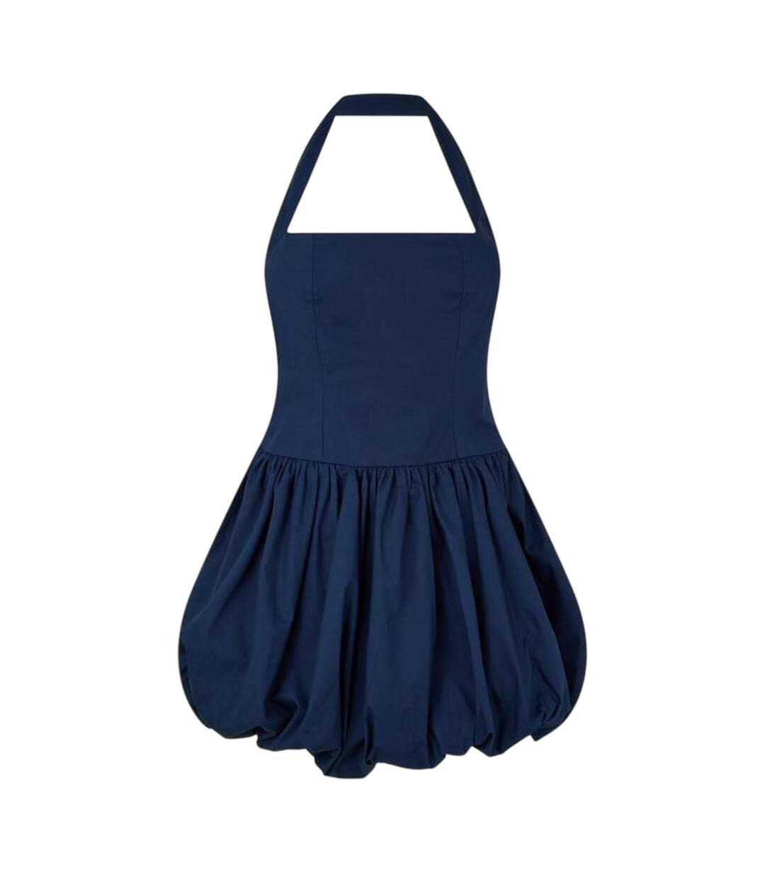 Womens/ladies Halter Neck Mini Dress Navy AmyLynn-2