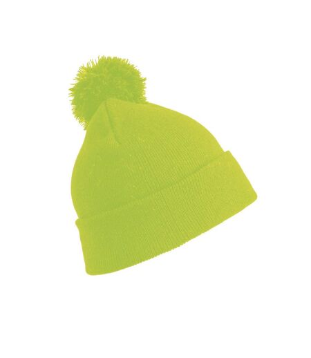 Result Womens/Ladies Winter Essentials Pom Pom Beanie (Fluoresent Yellow)