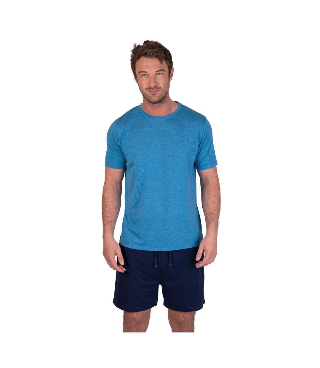 Ensemble de pyjama court homme bleu / bleu marine Light And Shade-4