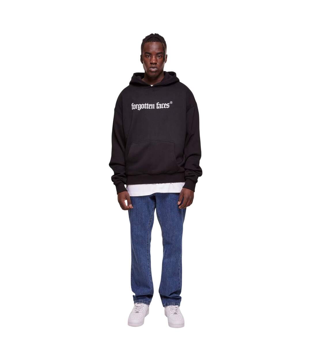 Sweat À Capuche Homme Noir Forgotten Faces-1