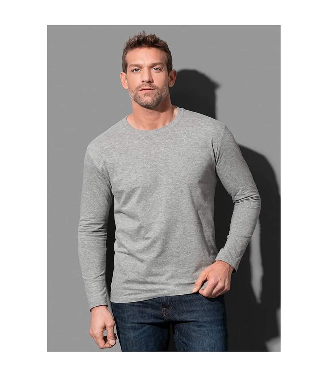 T-shirt à manches longues homme gris Stedman