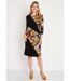 Robe courte droite maille chaude graphique-1