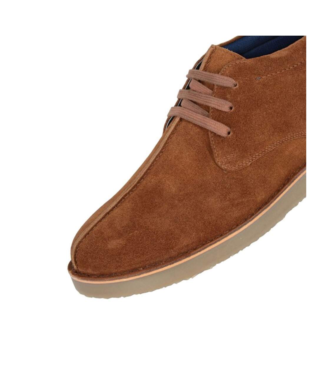 Desert Boots Motif/style Œillets Homme Marron Clair Roamers-3