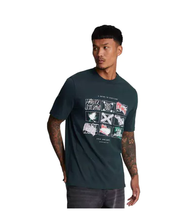 T-shirt Motif Graphique A Guide To Scotland Homme Bleu Marine Lyle & Scott