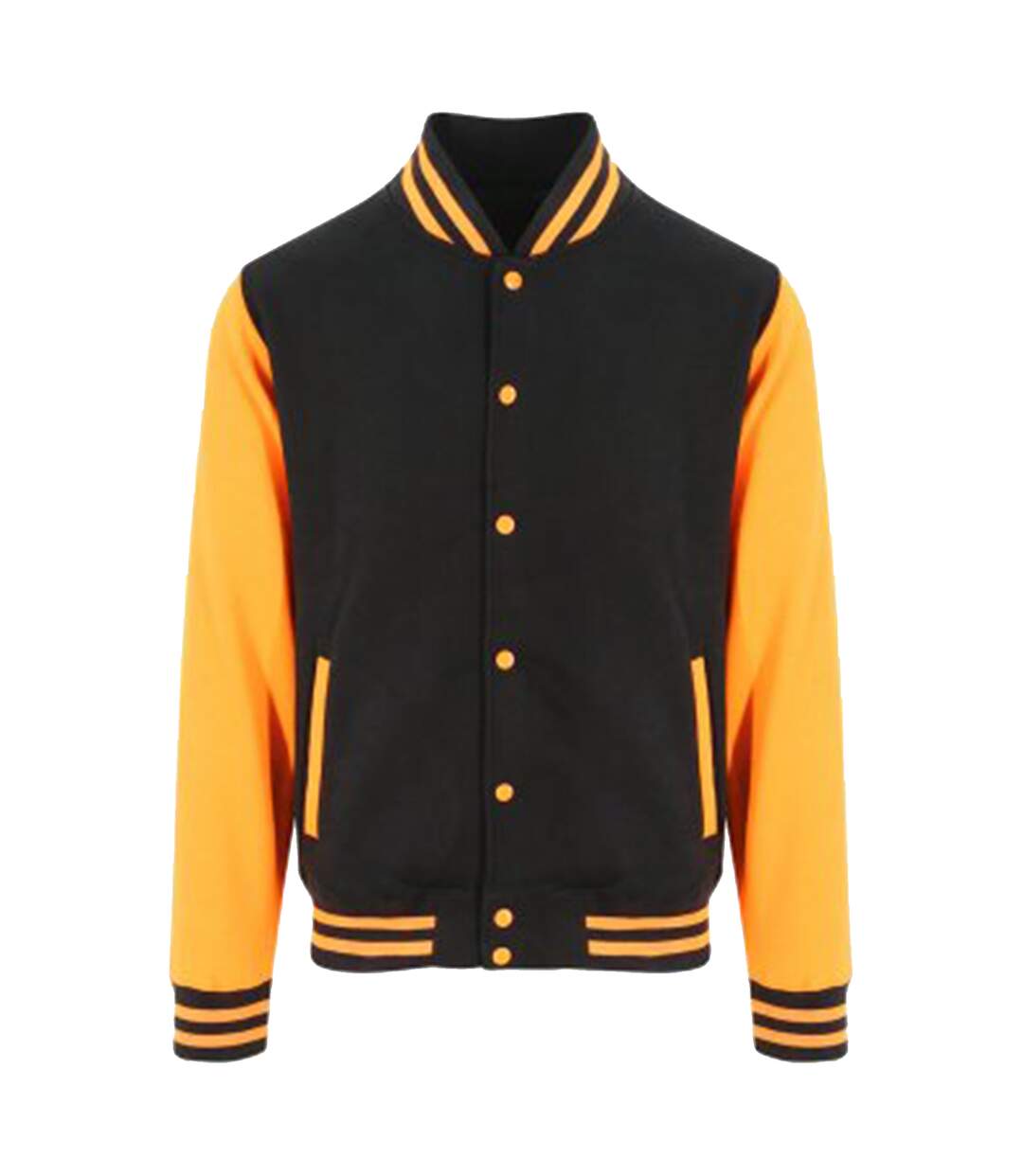Awdis Unisex Varsity Jacket (Jet Black/Orange Crush) - UTPC2083