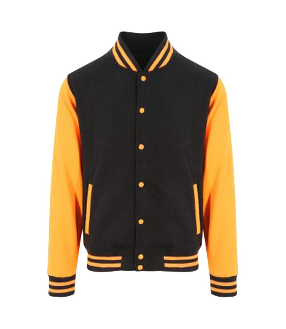 Awdis Unisex Varsity Jacket (Jet Black/Orange Crush) - UTPC2083