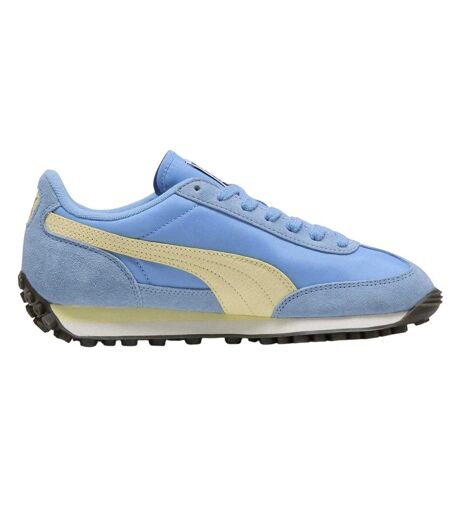 Womens/ladies Easy Rider Suede Trainers Blue Yellow Puma