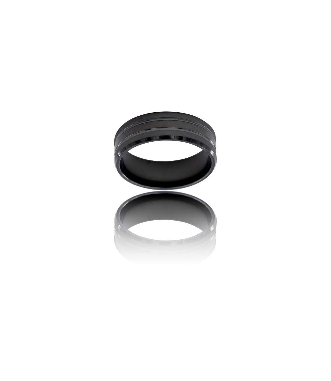 Bague Anneau A bas Prix Homme Acier Noir