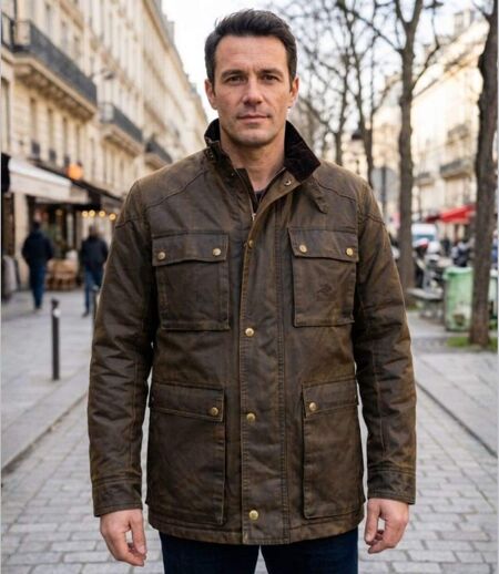 WINCHESTER NEVERM — Parka matelassée marron : isolation thermique et coton enduit