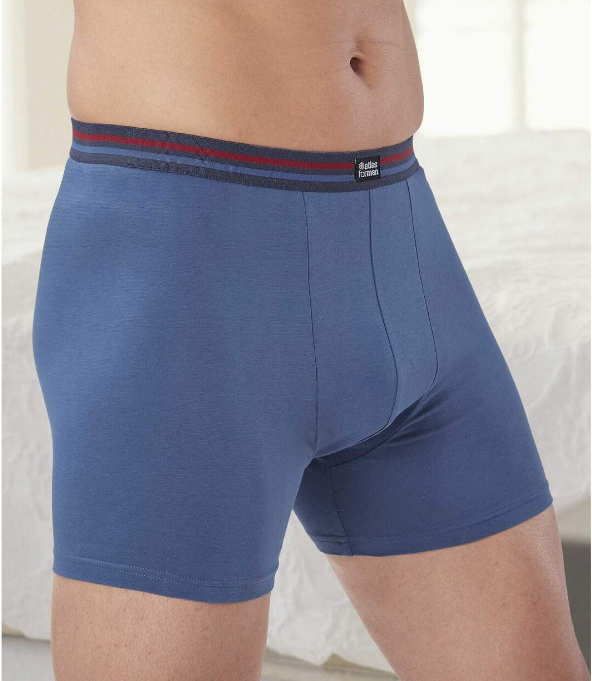 Zestaw 3 par fantazyjnych bokserek ze stretchem Atlas For Men
