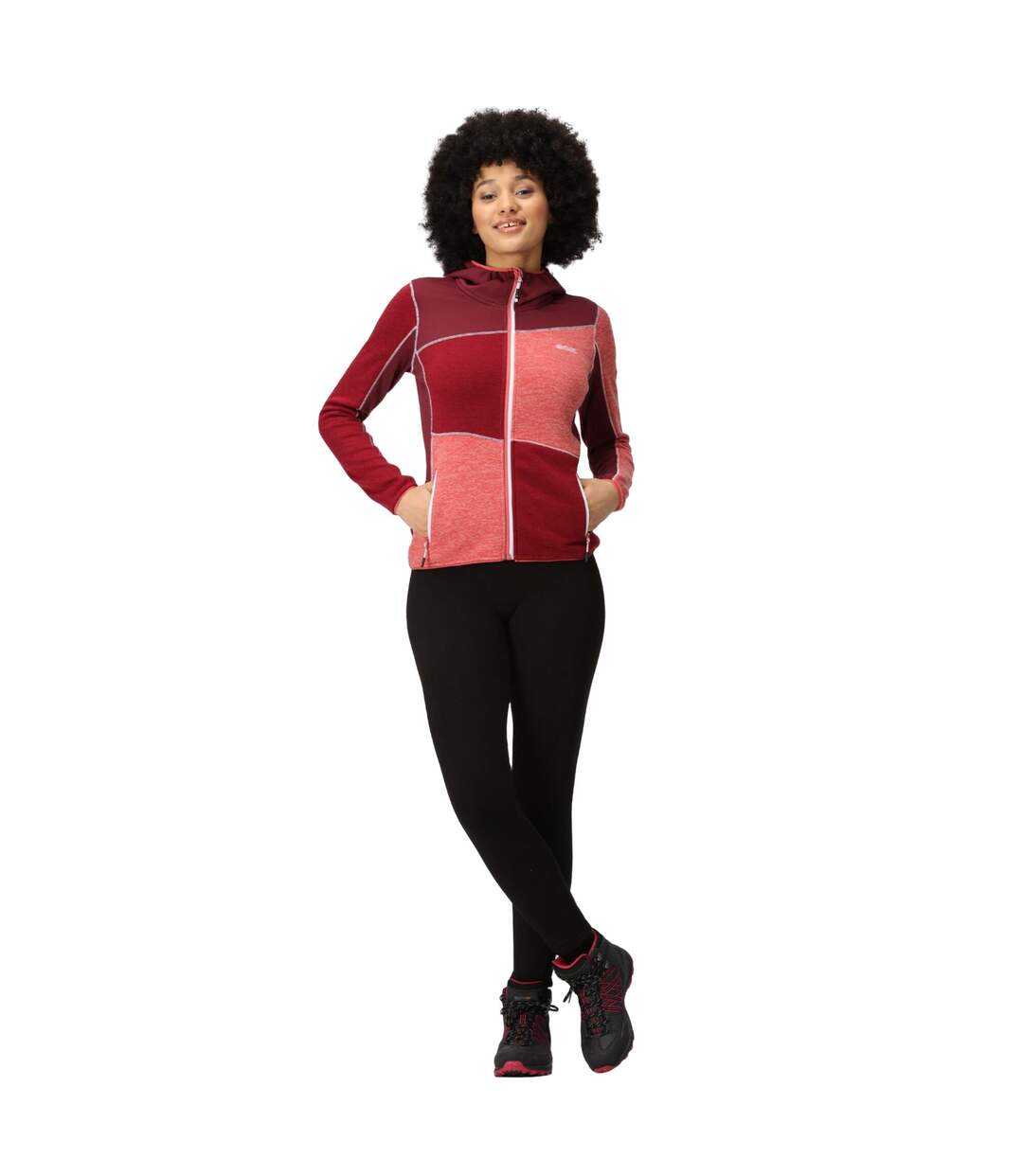 Veste Polaire Walbury Femme Corail Clair Rouge Foncé Regatta-1
