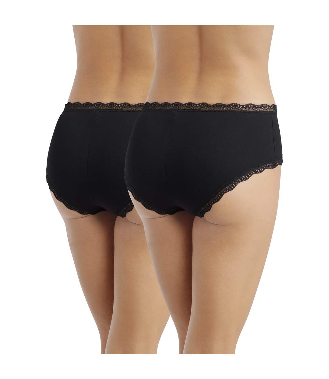 Lot de 2 shortys Daily Coton Dentelle-2