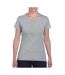 T-shirt À Manches Courtes Coupe Féminine Femme Gris Gildan-1