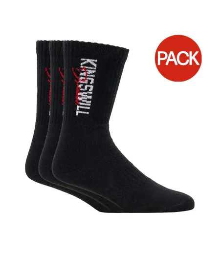 Pack Of 3  Mens Bilkie Sports Socks  Black Kings Will Dream