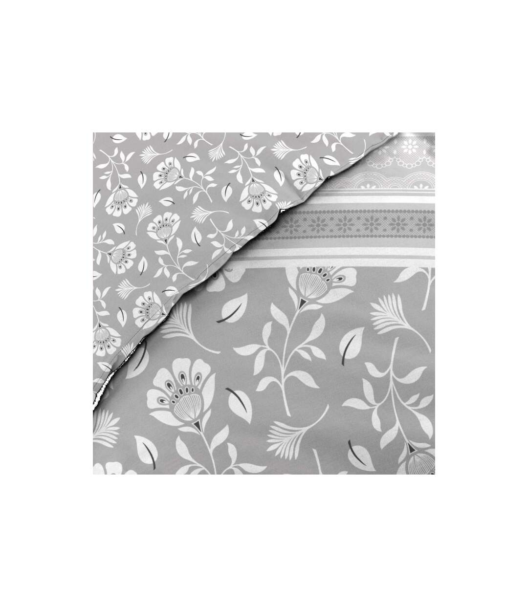Parure de Lit 3 Pièces Flavie 240x220cm Gris-4
