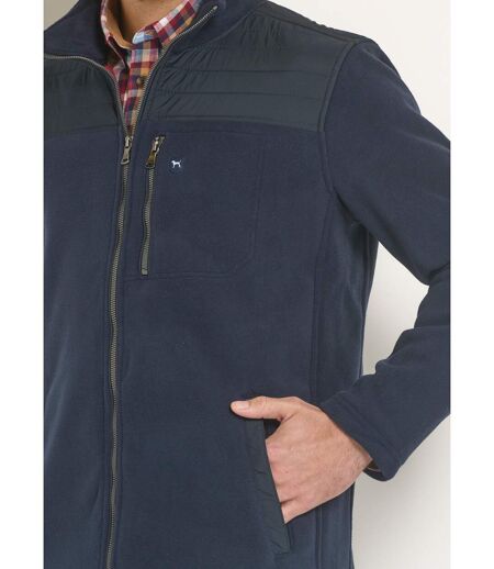 Veste polaire zippée empiècement épaules