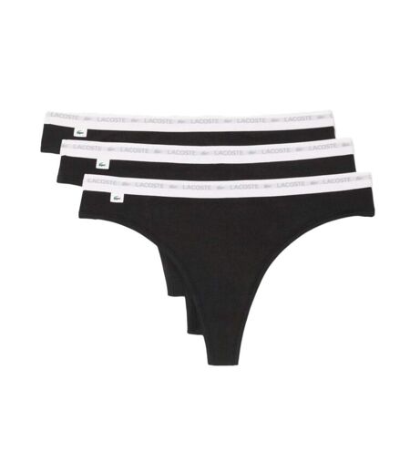 X3 strings noir femme lacoste coton stretch - l