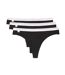 X3 strings noir femme lacoste coton stretch - l-1