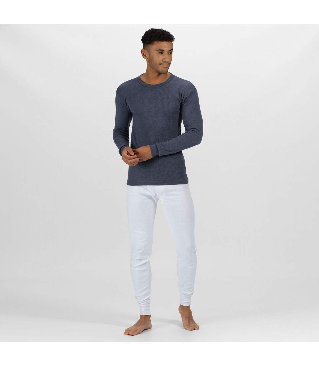 T-shirt Thermique Hommes Bleu Denim Regatta-4