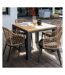 Fauteuil de jardin aluminium et tressage Milan