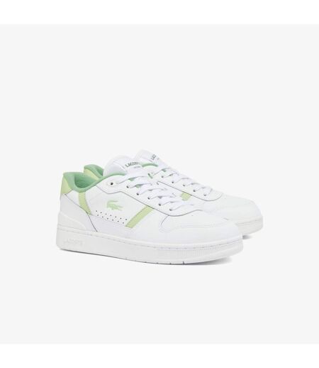 Baskets T-clip Femme Blanc Vert Lacoste