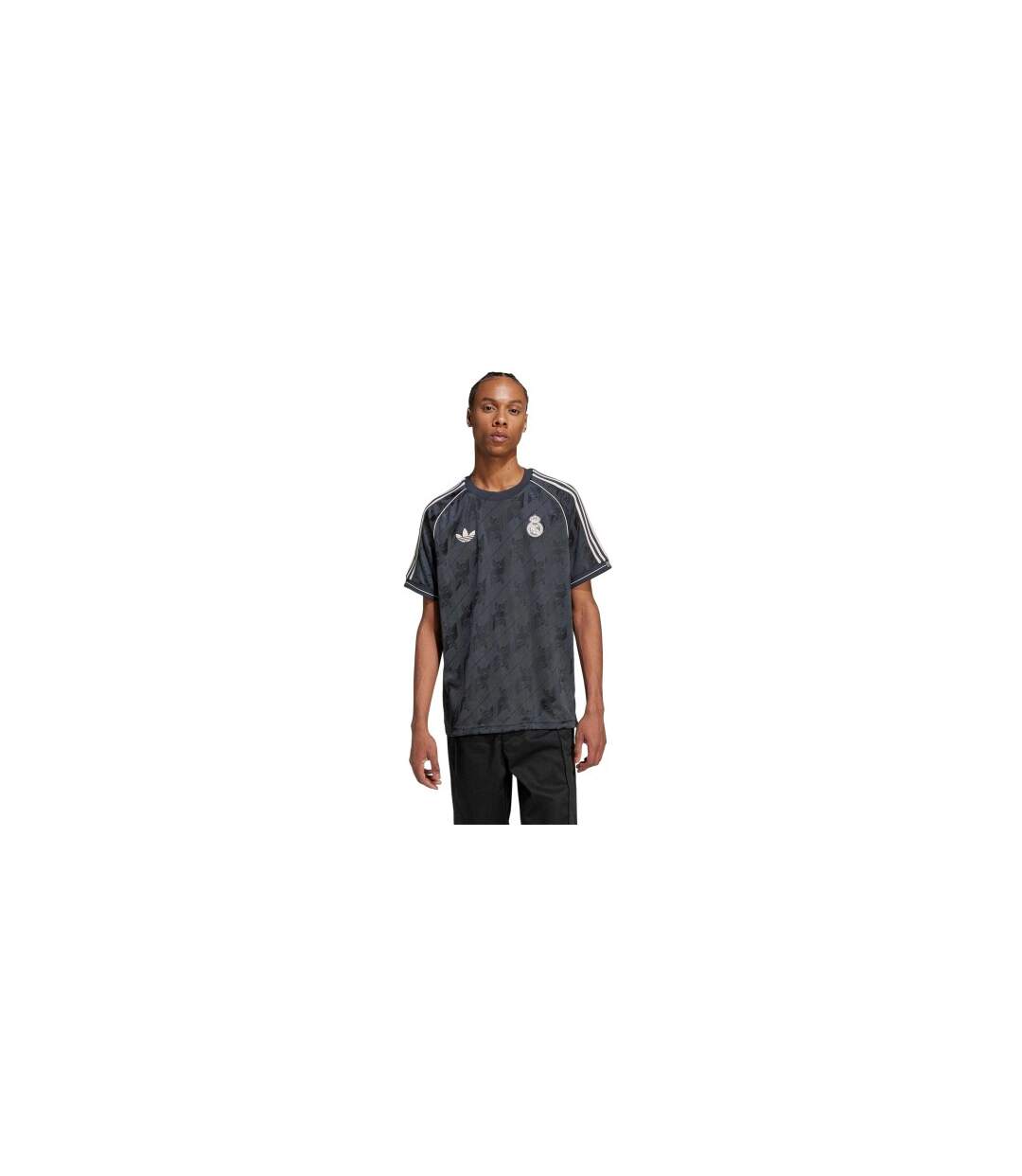 Maillot De Foot Motif/style Real Madrid Cf Lifestyle Homme Gris Foncé Adidas-1