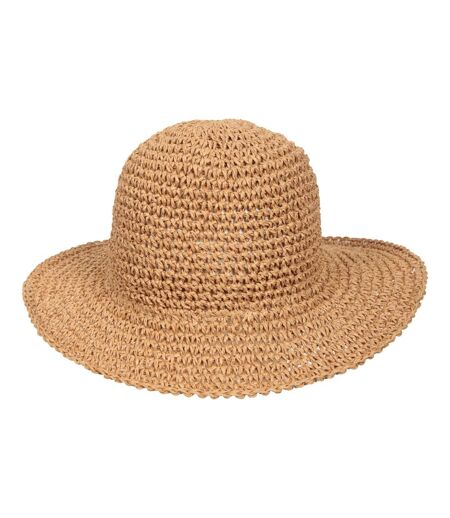 Mountain Warehouse Womens/Ladies Straw Packable Sun Hat (Dark Beige)