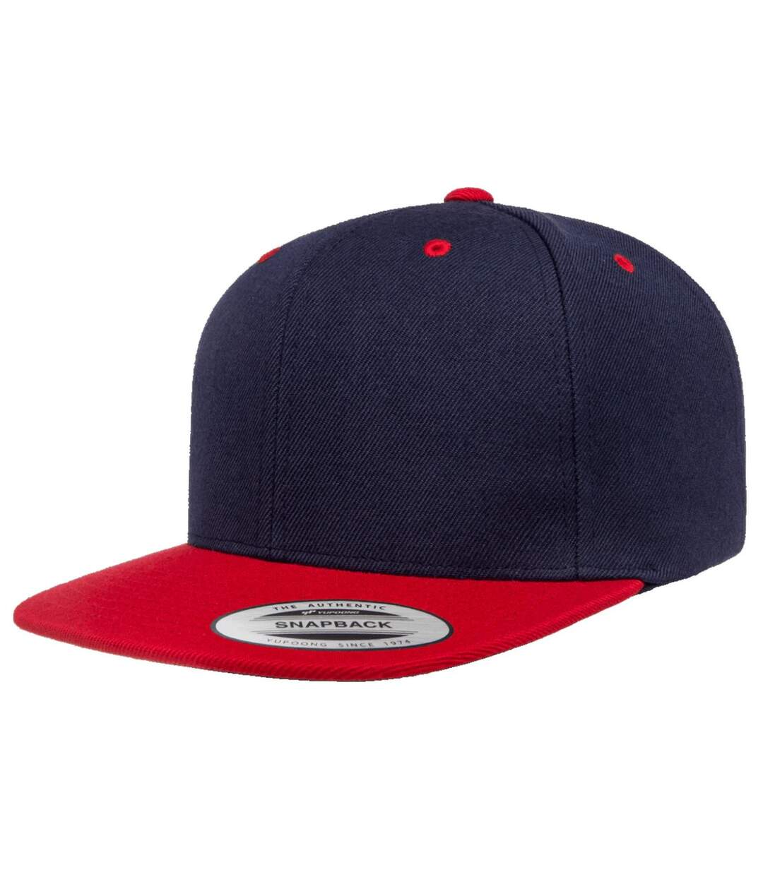 Casquette ajustable classique homme bleu marine / rouge Yupoong-1