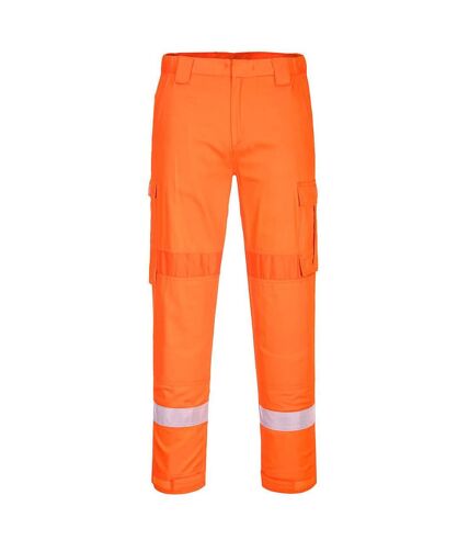 Portwest Mens Bizflame Plus Panelled Work Trousers (Orange) - UTPW1076
